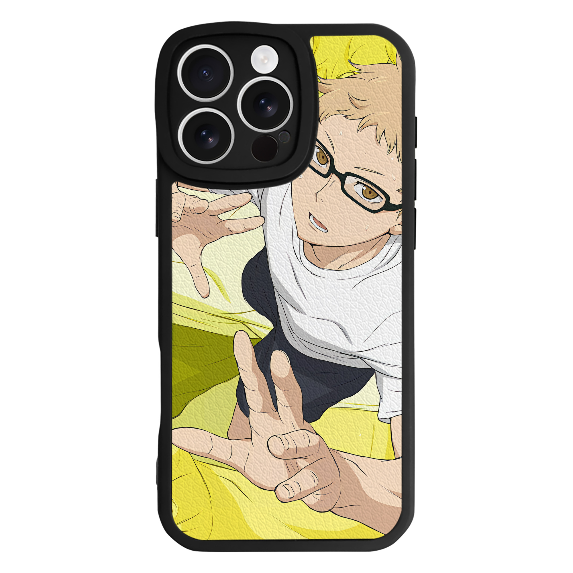 （画像用） ハイキュー!! Haikyu!! 【iPhone 16シリーズ対応】シリコンスマホケース（レザー調） 材質：シリコン